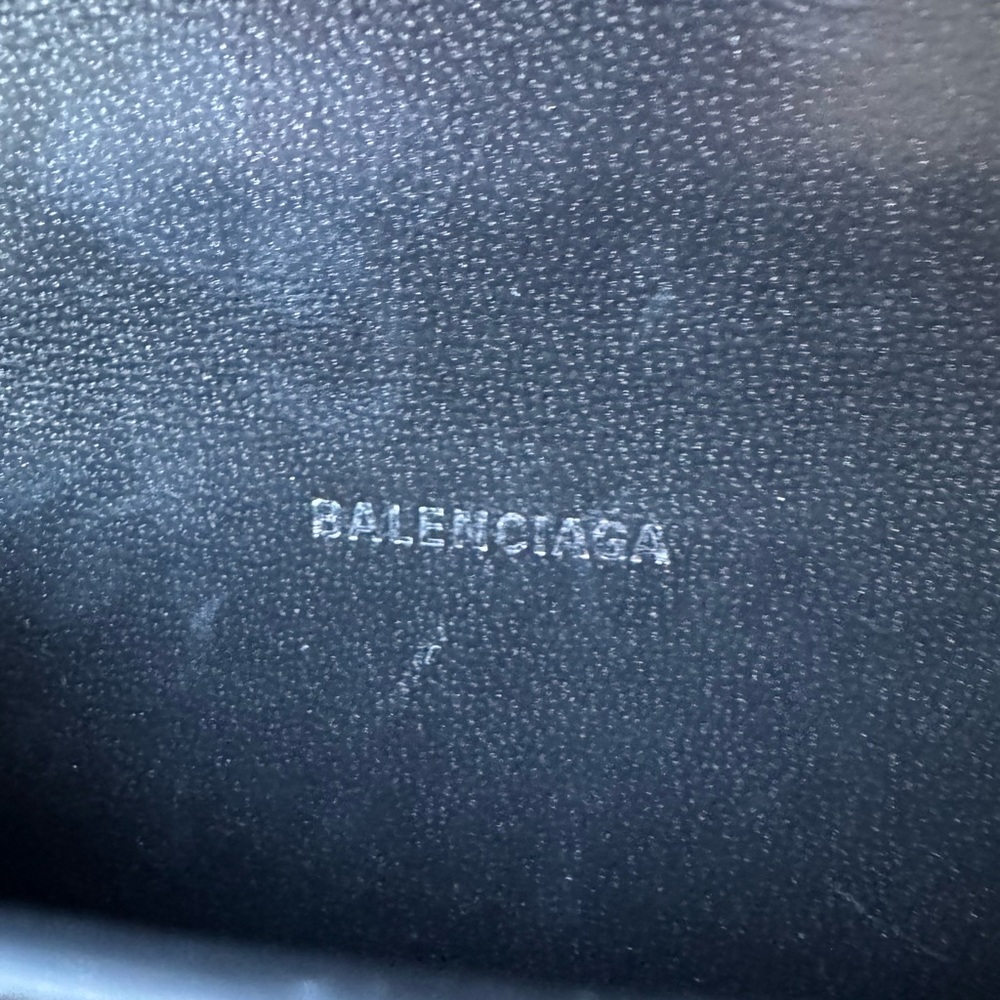 Balenciaga Mini hourglass Shiny Crystal Logo Croc Embossed Calfskin Bag Like new - Picture 7 of 8